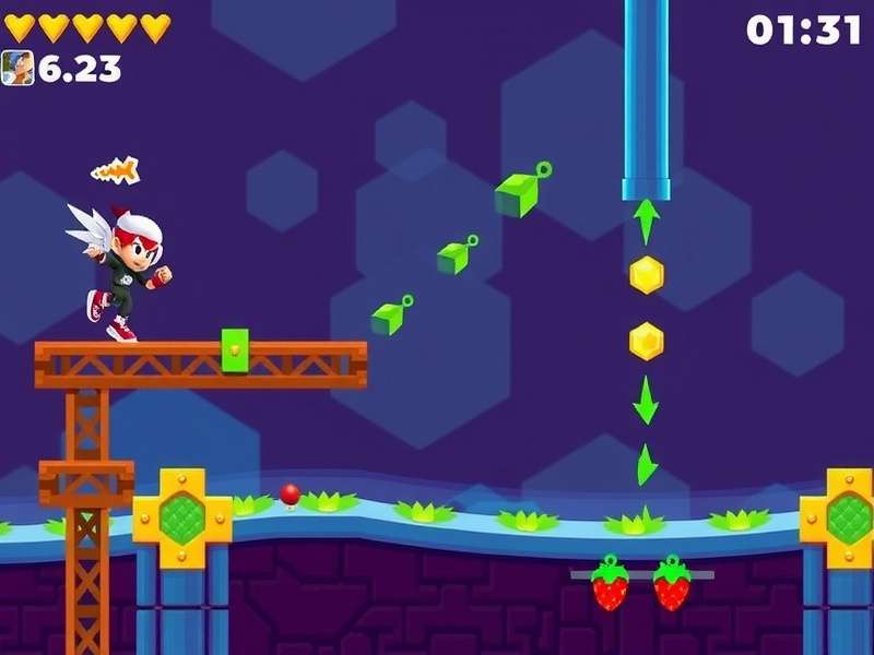 Pepper Dash Dynamo gameplay screenshot showing character and environment