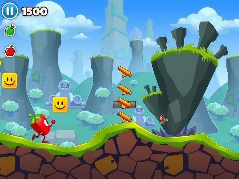 Pepper Dash Dynamo level design showing obstacles and power-ups